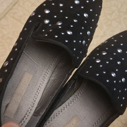 Arte Piedi suede black moccasins like new with studs size 39