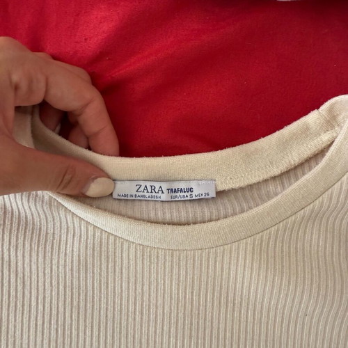 Zara beige blouse used, size S