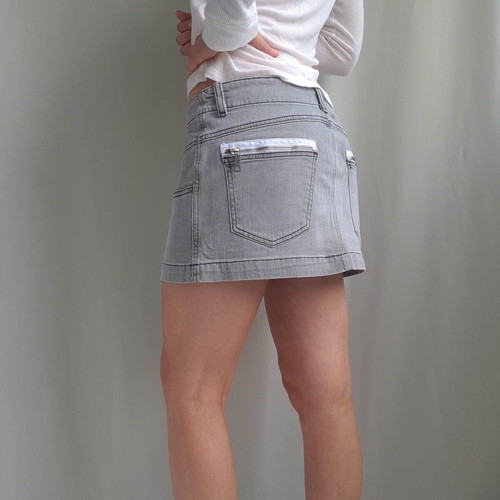 Diesel Jeans women's mini denim skirt size 29 / M, grey, stretch