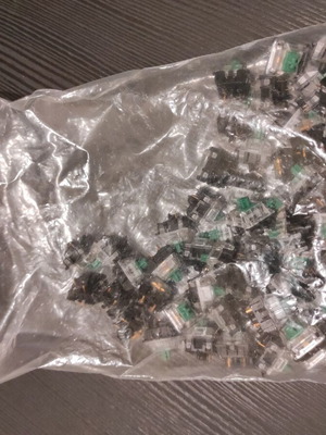 Διακόπτες Gateron Green καινούργιοι, πακέτο 65 τεμαχίων