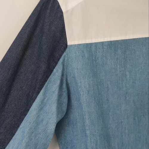 Wooyoungmi Fashion Denim/Poplin Shirt Like New, Slim Fit, Size S