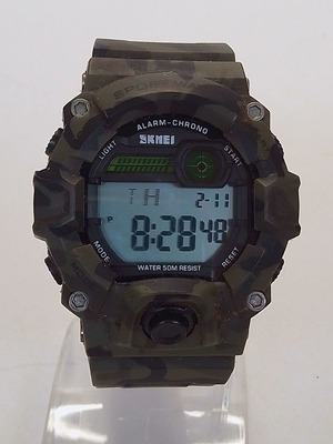 SKMEI 1197 Camouflage digital men's watch used