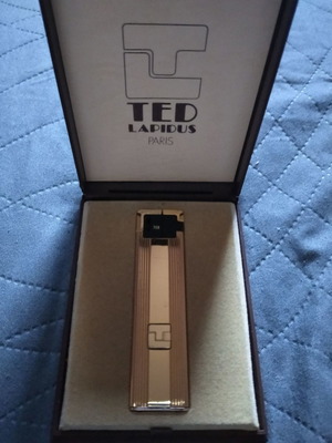 Ted Lapidus lighter used, gold plated