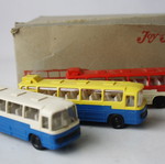 Joy Toy No 51 Mercedes Benz λεωφορεία vintage 70's, σετ 3 τεμαχίων, καινούργια