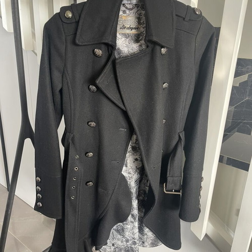 Guess Double-Breasted Wool Blend Coat Black Edition like new, size S