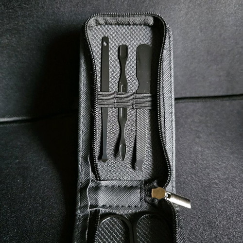 Manicure Pedicure Set 6 Pieces Black with Carrying Case new