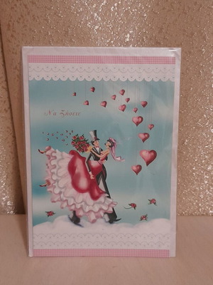 Wedding greeting cards new, set of 4 pieces