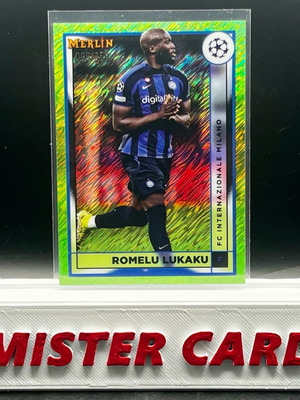 Κάρτα Romelu Lukaku 2022-23 Topps Merlin Neon Green Shimmer μεταχειρισμένη