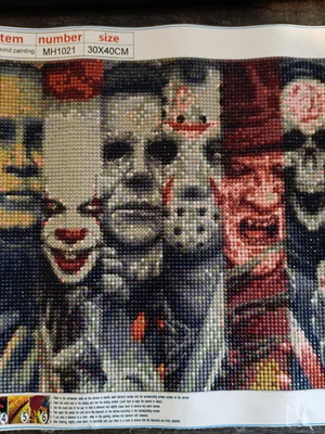 Handmade Horror Diamond Art Canvas like new