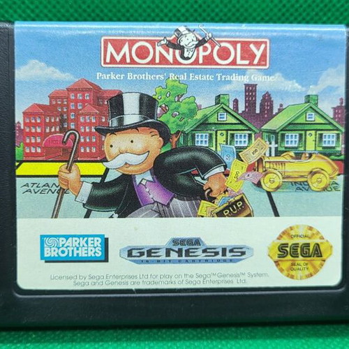 Monopoly Sega Genesis game used, original, puzzle simulation