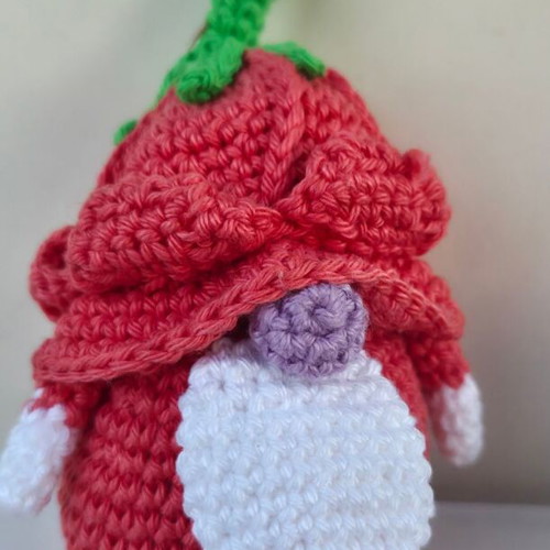 Flower Gnome handmade decorative item new, crocheted