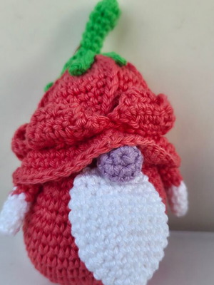 Flower Gnome handmade decorative item new, crocheted
