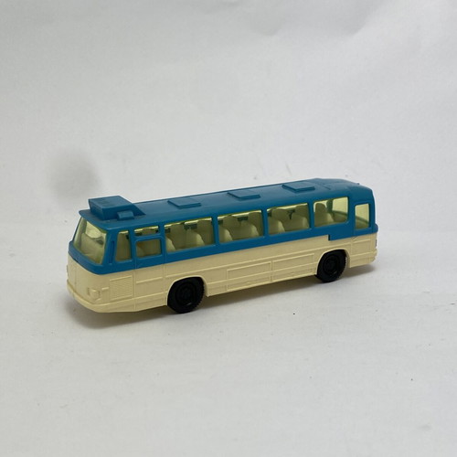 Mercedes-Benz O 302 toy bus used, blue beige, scale 1/87