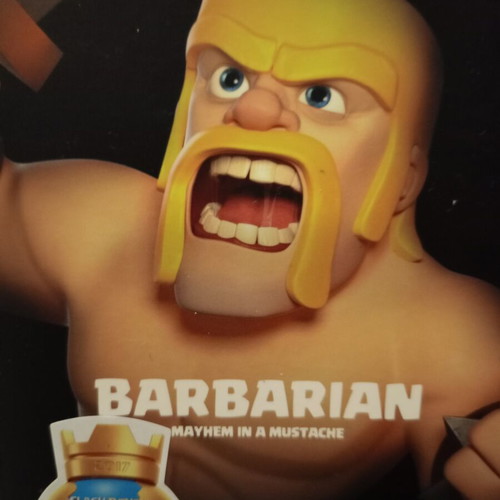 Gold Barbarian figure Clash Royale new sealed