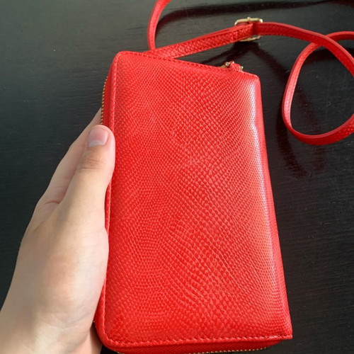 Shoulder bag red wallet used