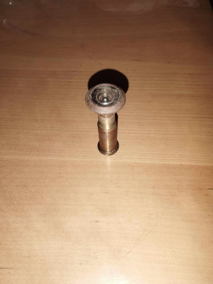Brass peephole for exterior door used
