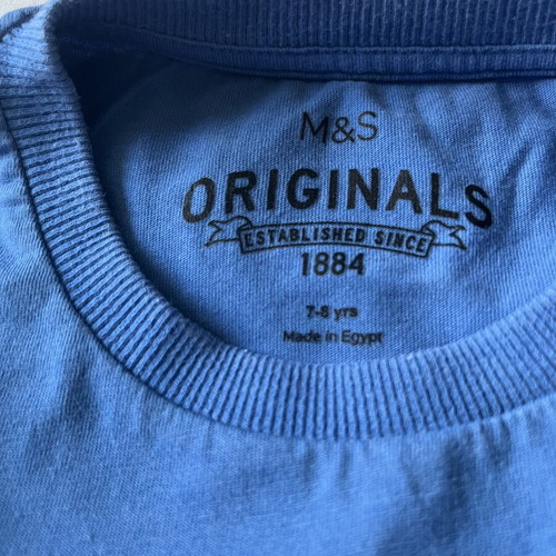 Marks & Spencer T-shirt blue size 7 years new