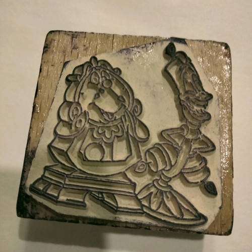 Vintage Disney Beauty and the Beast stamp set 6 pcs like new