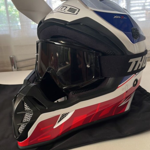 Motocross Enduro set helmet and Thor goggles like new