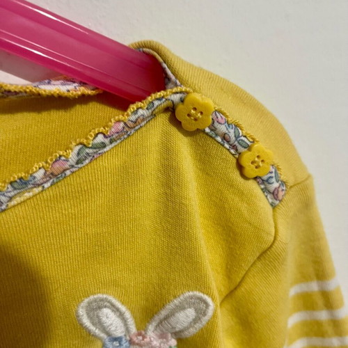 Jojo maman bebe long-sleeve blouse used, yellow, 3-4 years