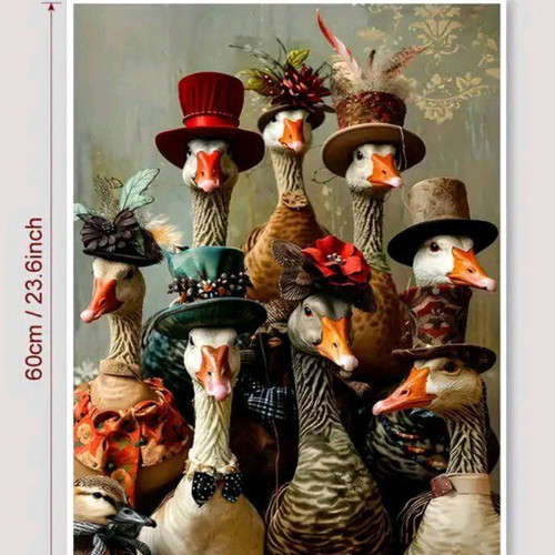 Victorian Goose Poster 40x60 Digital Painting like new