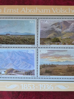 Σετ γραμματοσήμων Jan Ernst Abraham Volschenk 1978 Νότια Αφρική