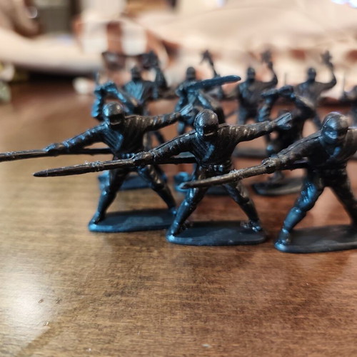Vintage Solpa Ninja Military Figures set of 24 used, 80s