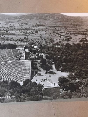 Vintage Epidaurus Ancient Theatre postcard by Nikos Stournaras, like new