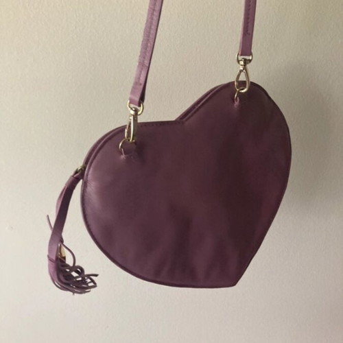 Furla Lilac Heart Crossbody Bag new, genuine leather