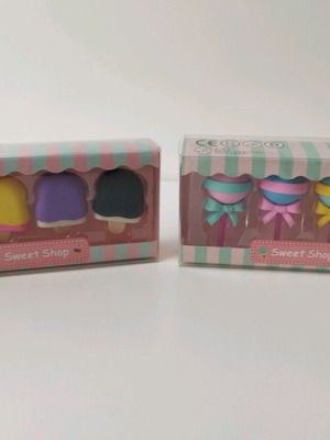 Sweet Shop eraser set 8 pieces new