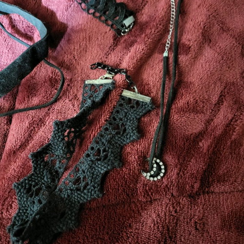 Chokers various jewelry pieces