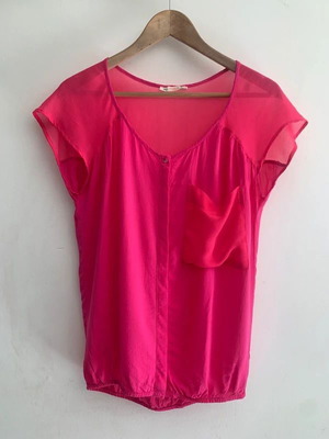 Bershka pink blouse size S with small marks