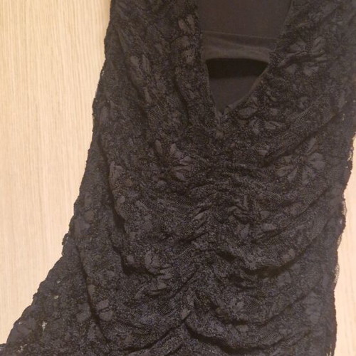 Lace dress with back opening, like new, black, size M
