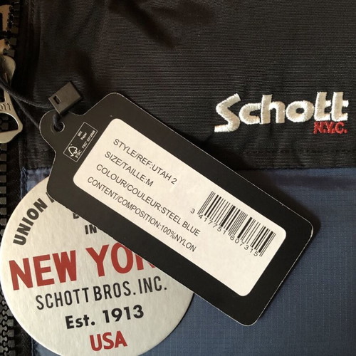 Schott NYC Utah2 Jacket new men's winter jacket, size M, black and blue