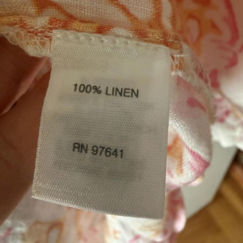 J.Jill women's 100% linen shirt new, size L, white pink