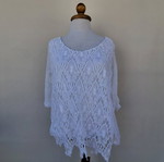 Sheer white blouse size L like new