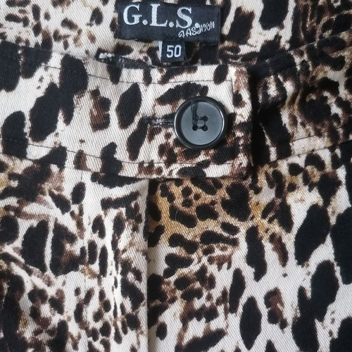 GLS women's crop pants L/XL like new, beige and brown