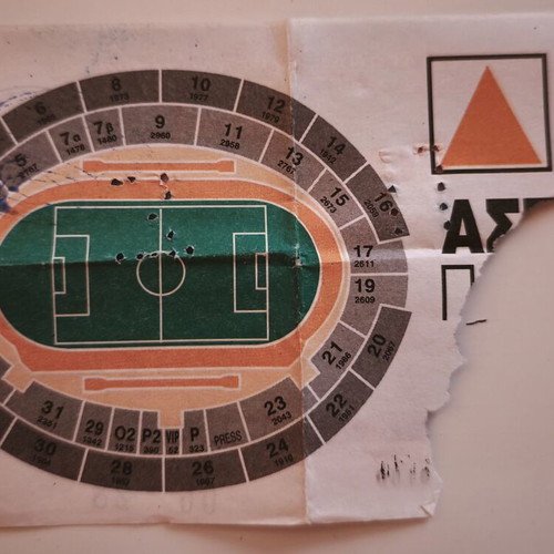 Olympiakos Anorthosis Cyprus 1998 ticket used