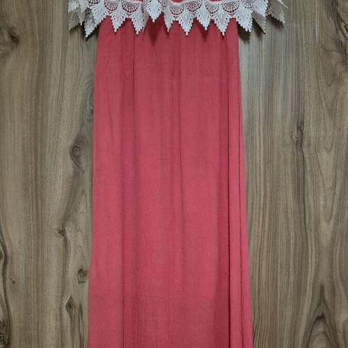 Attrattivo strapless long coral dress