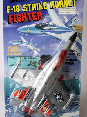 F/A-18 Strike Hornet fighter plane hanging toy vintage 90's new