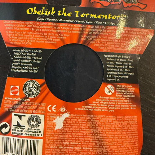 Yu-Gi-Oh Obelisk the Tormentor figure new sealed packaging
