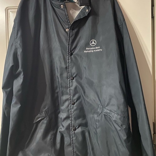 Windbreaker jacket Dunbrooke with Mercedes Benz Marketing Academy logo, like new, black, XXL