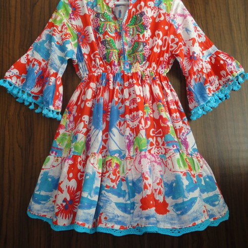 Antica Sartoria Positano by Giacomo Cinque Italian dress like new, red, cotton, size S-M
