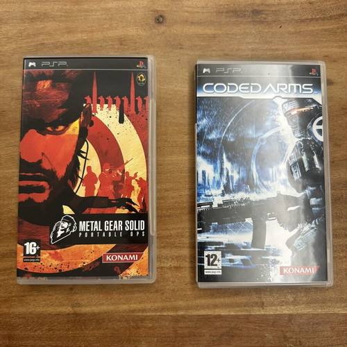 Metal Gear Solid Portable Ops + Coded Arms Double Pack PSP like new