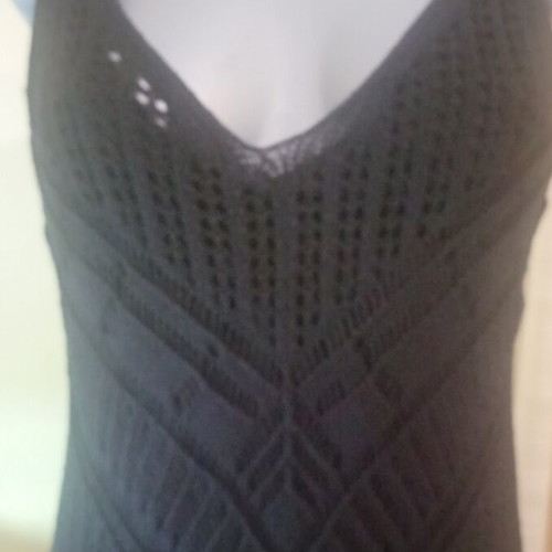Knitted women's dress black, new, size S