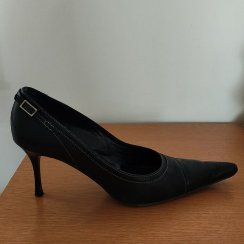 Tsitsivas pointed leather pump used, black, size 39