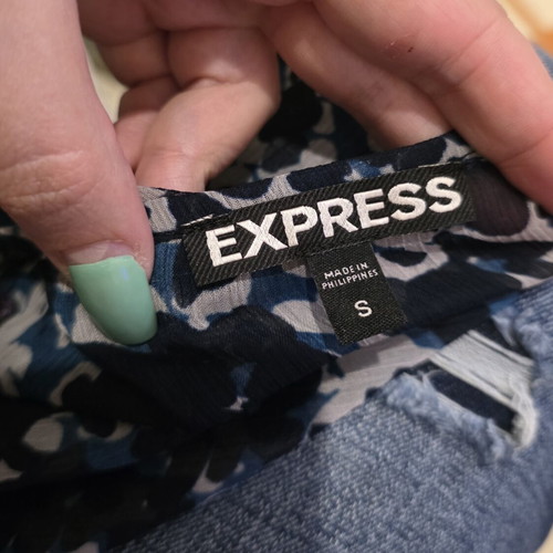 Express sheer chiffon blouse with floral pattern, like new, size S