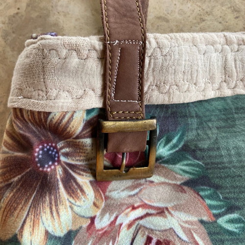 Handmade Boho shoulder bag like new, multicolored green