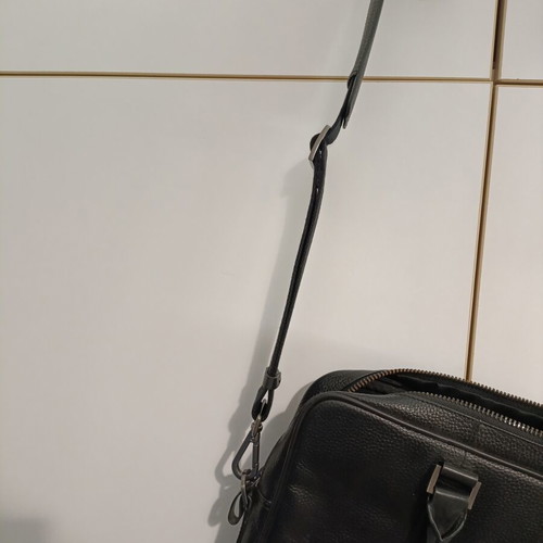 Leather laptop bag Marks & Spencer new, black, three inner pockets