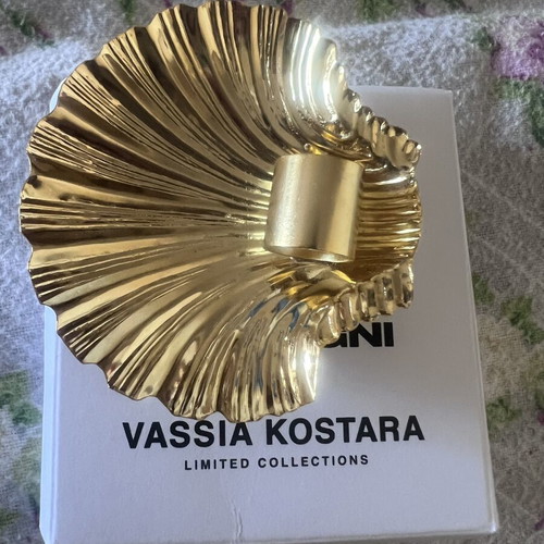 Vassia Kostara gold shell accessory